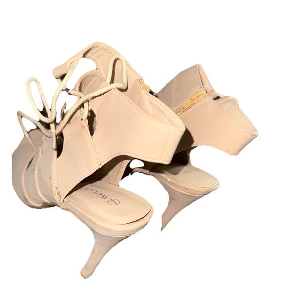 Wet Seal Lace Up Open Toe Heel Women 9 - Picture 4 of 5
